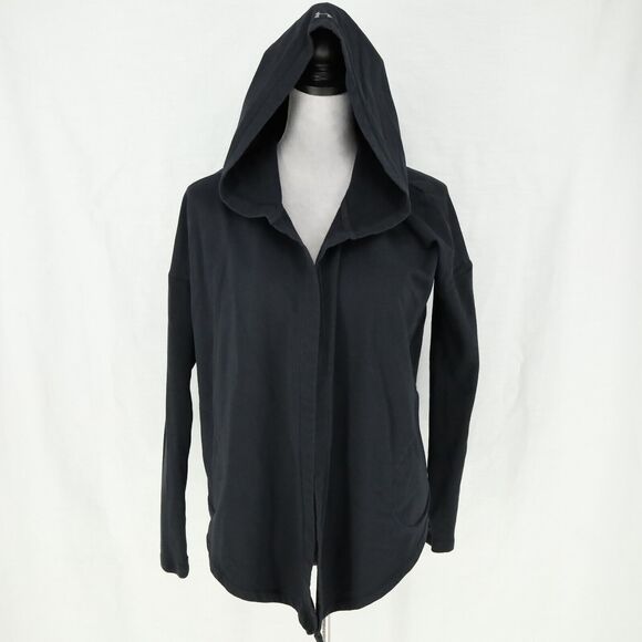 Under Armour Jacket Womens XS Black Hooded Open Front Stretch Knit Gorpcore - Picture 1 of 16